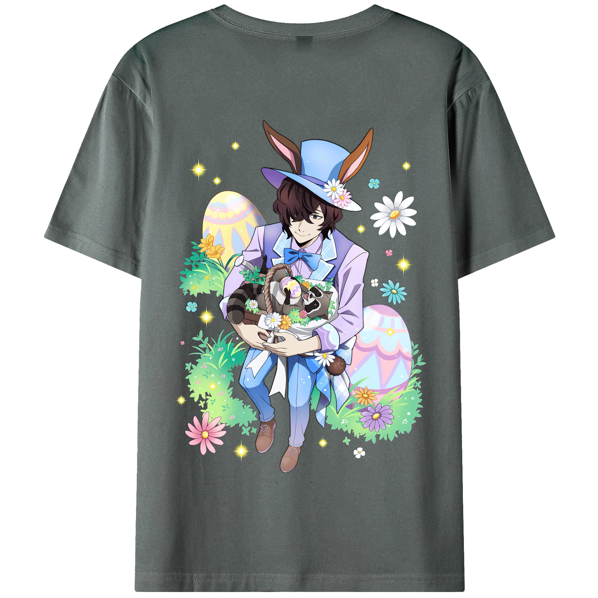 （画像用） 文豪ストレイドッグス Bungo Stray Dogs 綿100％半袖Tシャツ（背面プリント）
